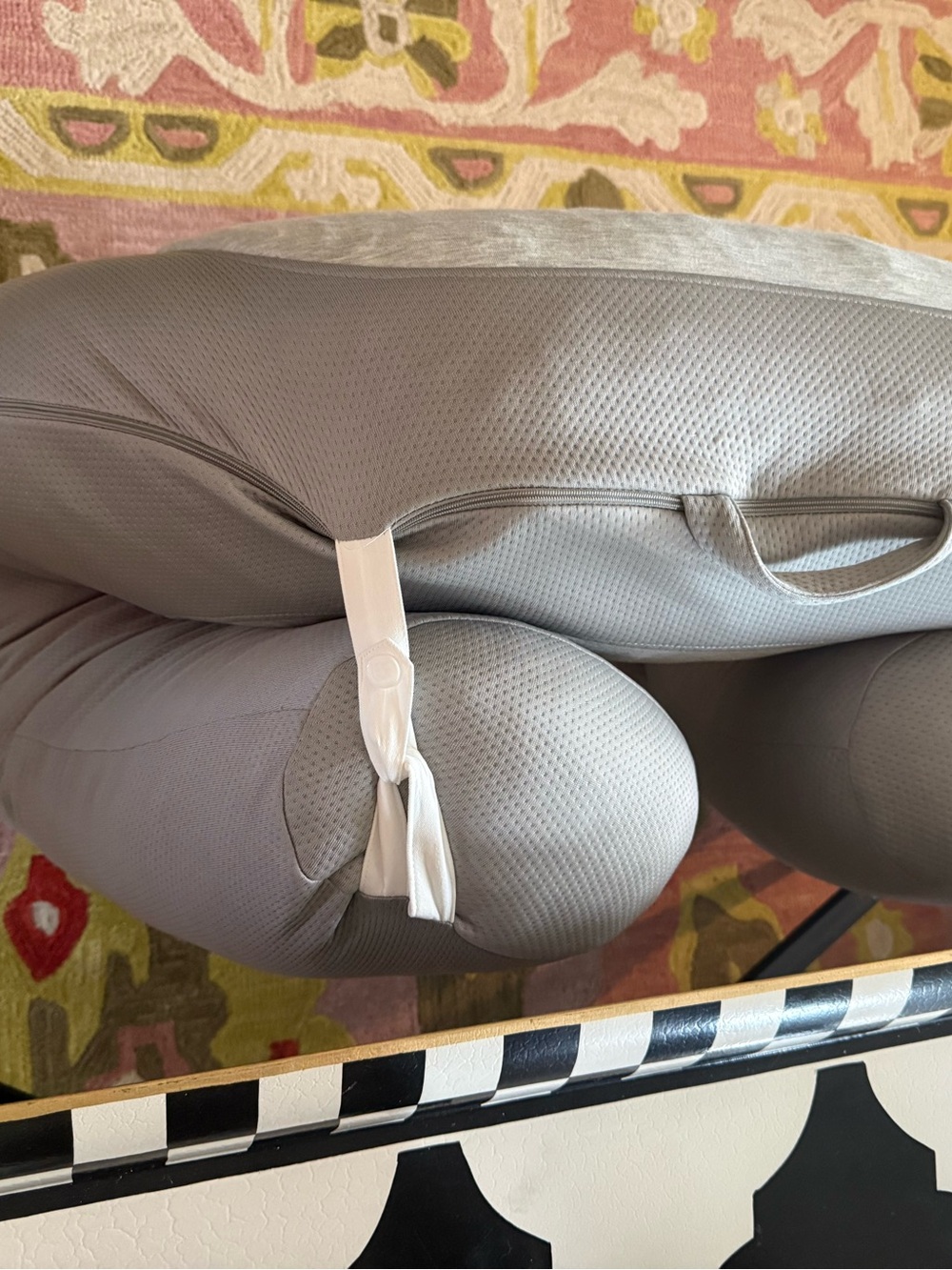 U-Shaped Cooling Body Pillow in Light Gray - Picture 5 of 11